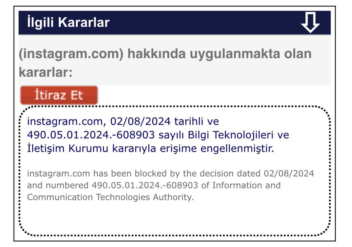 Instagram, Türkiye’de kapatıldı.