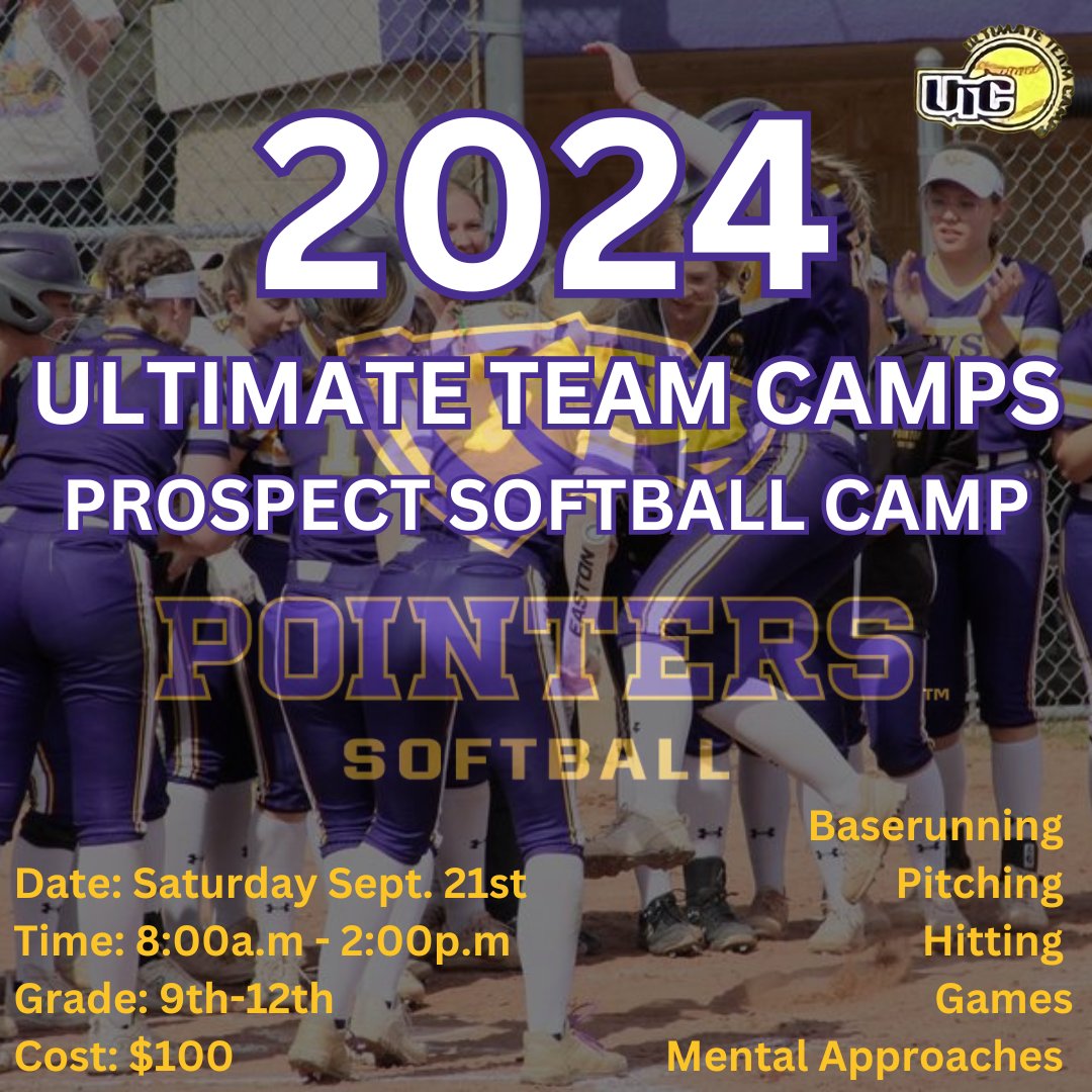 UWSP Softball (@uwsp_softball) on Twitter photo We are excited to be partnering with Ultimate Team Camps again for a prospect softball camp!
To register for the camp:
ultimateteamcamps.com/elite-softball…
<a href="/ULTteamcamps/">Ultimate Team Camps</a> We are excited to be partnering with Ultimate Team Camps again for a prospect softball camp!
To register for the camp:
ultimateteamcamps.com/elite-softball…
<a href="/ULTteamcamps/">Ultimate Team Camps</a>