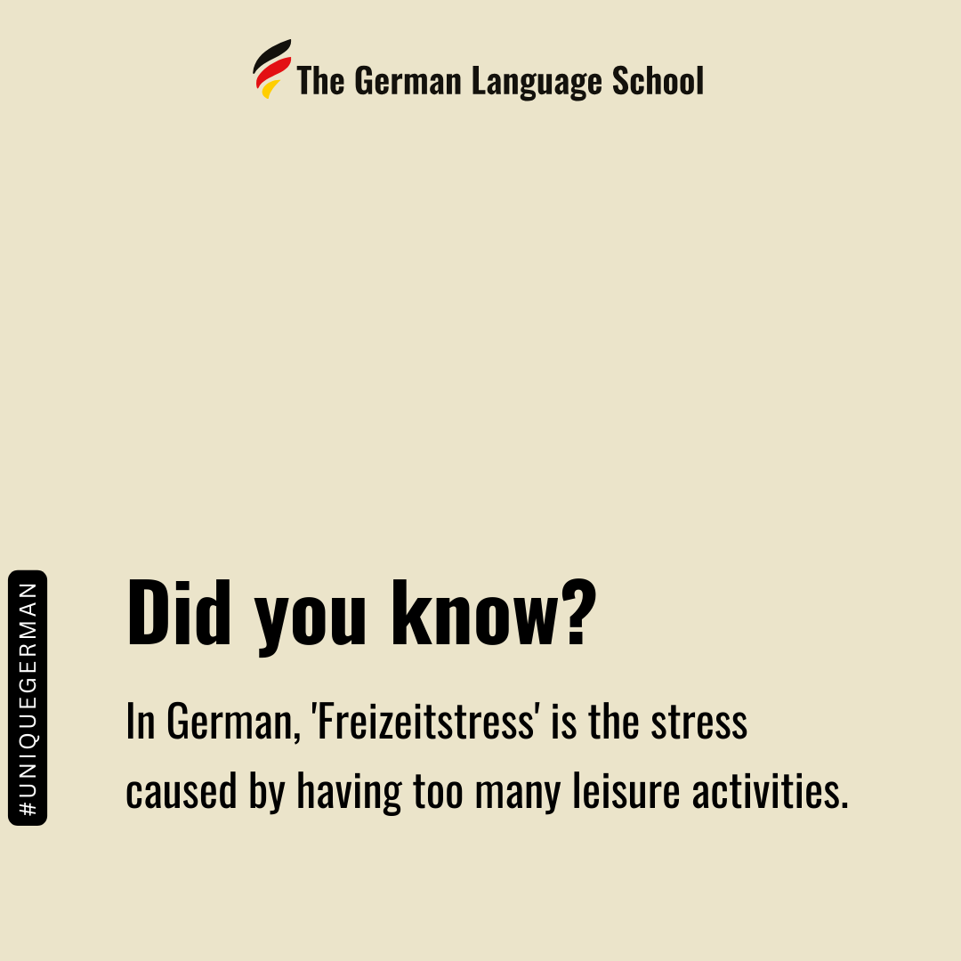 TGLSDelhi's tweet photo. Feeling the pressure of too much free time fun? There's a German word for that — #Freizeitstress! Who knew having fun could be so stressful? 😅
#LearnGerman #Wortschatz #DeutschLernen #German #Deutsch #GermanLanguage #Polyglot https://t.co/UhiVwCln13