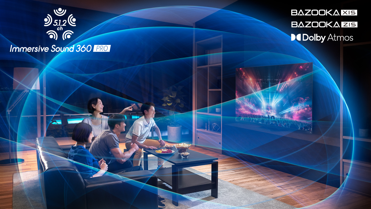 ライブ会場や映画館のような、立体的で迫力のあるサウンドを楽しめる