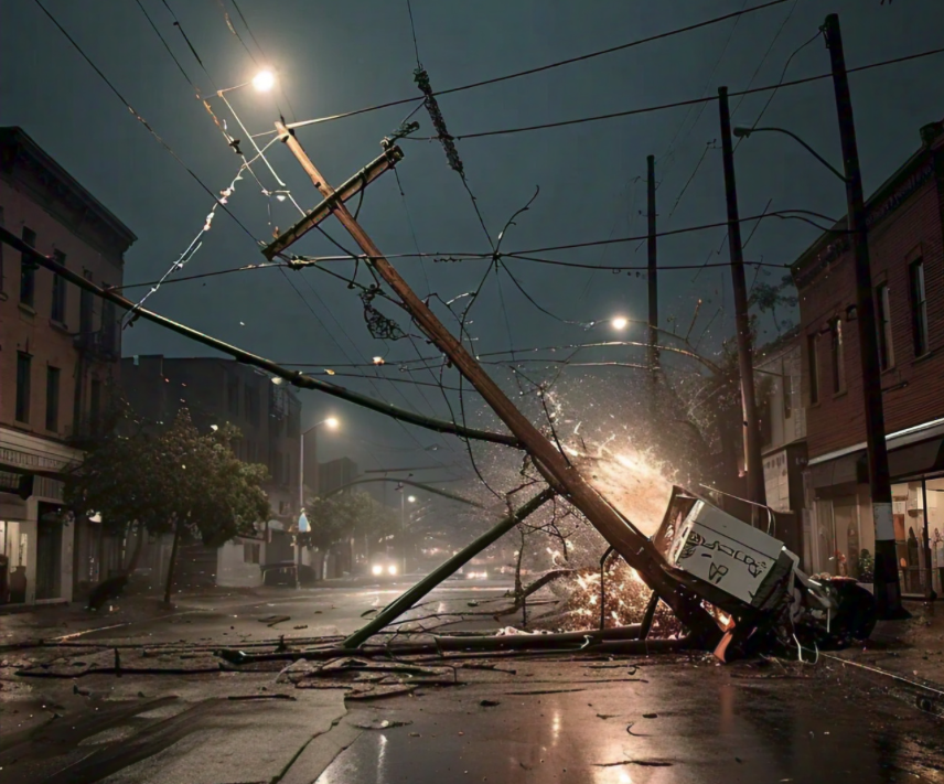 #Viento recuerda! todo cable en el piso está electrificado hasta que se demuestre lo contrario. Aléjate, busca vía alternativa.