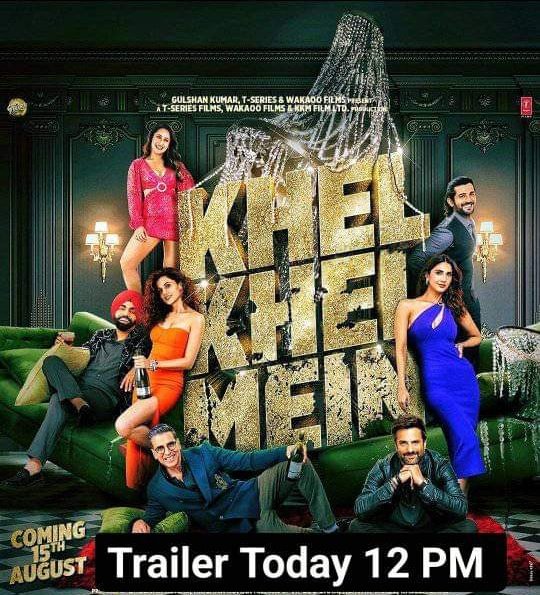 sp_akkian's tweet photo. Good Morning Everyone ❤️
Excited for #KhelKhelMeinTrailer
Trailer out today at 12 PM noon.
#KhelKhelMein #AkshayKumar
#VaaniKapoor #TapseePanu https://t.co/fad8k4Mhbp