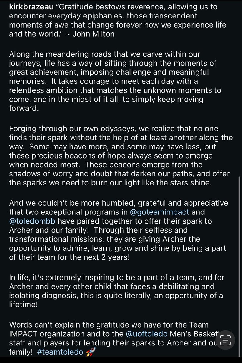 KB1824's tweet image. So incredibly grateful to @GoTeamIMPACT and @Toledo_MBB for giving your newest teammate Archer, a life changing experience!!!  #TeamToledo 🚀🚀🚀 

@EBResearch @debraOfAmerica @ToledoRockets @UToledo