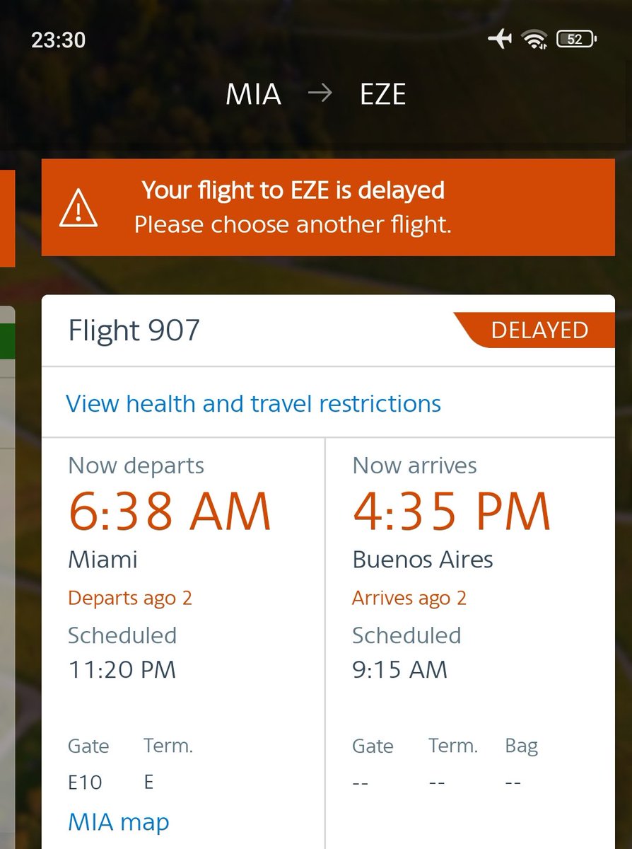 pabloglimardo's tweet photo. @AmericanAir is a shame how they handle themselves.  With the flights, I am standing in the Miami terminal because they changed my schedule for CAN-MIA and then for MIA-BUE.  8 hours with my DAUGHTERS (8 and 11 years old) at the Miami airport without giving any explanations. https://t.co/SFbwN7oUFk