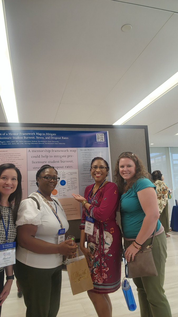 kgilbraith3704's tweet photo. Enjoying my time at the #aacngnsa24 conference, presenting my research poster on mentorship and meeting amazing nurses! https://t.co/2fj51F9Hjv