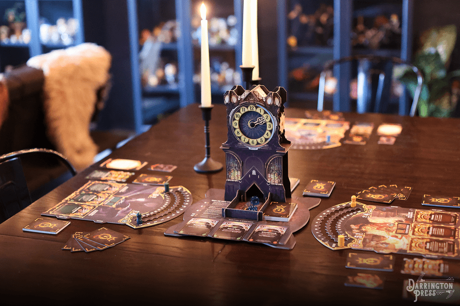 longpackgames's tweet photo. 👑The Midnight Queen is no more. A throne of shadows awaits its new ruler. One Crown. Midnight is the deadline. However, our friendly partnership with @darringtonpress has no deadline. #QueenbyMidnight #GenCon2024 #GenConIndy #GenConlongpack #longpack #boardgames #tabletopgames https://t.co/pyINqIXzTa