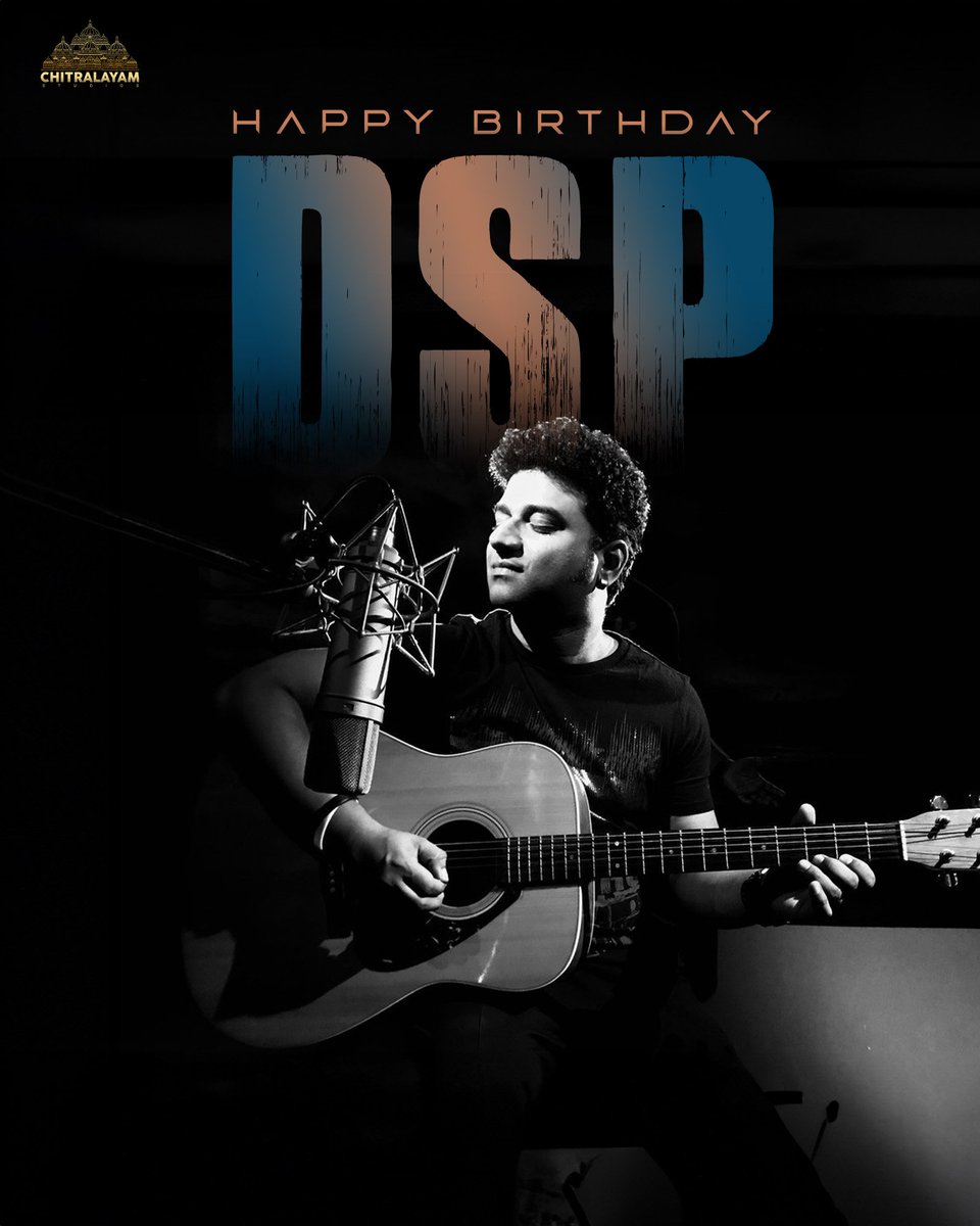 Chitralayam Studios (@chitralayamoffl) on Twitter photo Wishing our Rockstar <a href="/ThisIsDSP/">DEVI SRI PRASAD</a> a very Happy Birthday β€οΈβπ₯
May your music continue to inspire us & entertain us β¨
#HappyBirthdayDSP Wishing our Rockstar <a href="/ThisIsDSP/">DEVI SRI PRASAD</a> a very Happy Birthday β€οΈβπ₯
May your music continue to inspire us & entertain us β¨
#HappyBirthdayDSP