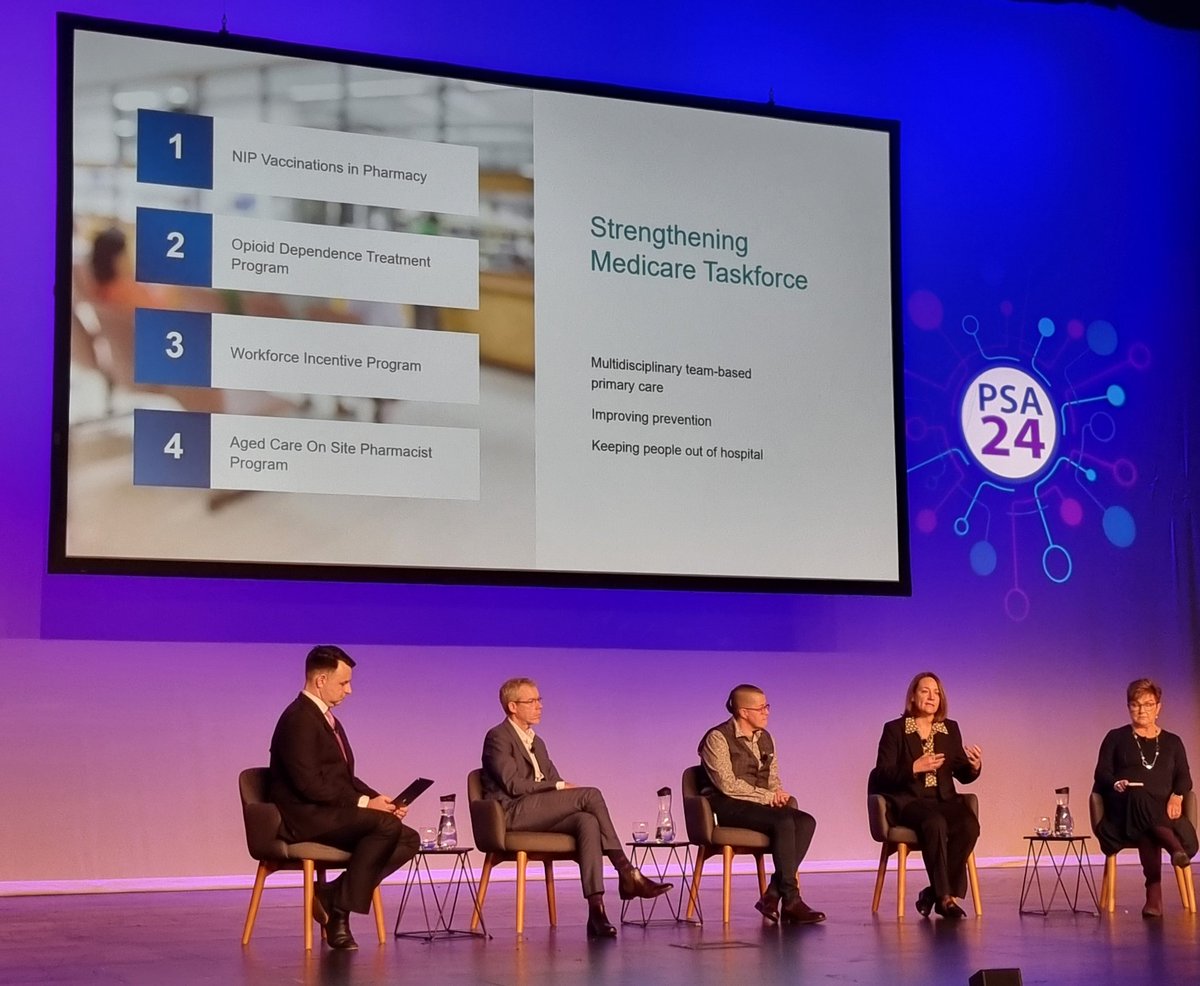 Brooke Shelly (@brookeshelly87) on Twitter photo Star line up in the Scope of Practice panel- <a href="/pguthreyRx/">Peter Guthrey</a>, <a href="/ShaneJacks/">Shane Jackson</a>, <a href="/nissen_l/">Professor Lisa Nissen</a>, <a href="/LeanneWells63/">Leanne Wells</a> and Penny Shakesphere.
Changes to scope need to either strengthen MDT, focus on prevention or keep ppl out of hosp.
GP Pharmacist role will do all 3!
<a href="/PSA_National/">PSA</a> #PSA24SYD Star line up in the Scope of Practice panel- <a href="/pguthreyRx/">Peter Guthrey</a>, <a href="/ShaneJacks/">Shane Jackson</a>, <a href="/nissen_l/">Professor Lisa Nissen</a>, <a href="/LeanneWells63/">Leanne Wells</a> and Penny Shakesphere.
Changes to scope need to either strengthen MDT, focus on prevention or keep ppl out of hosp.
GP Pharmacist role will do all 3!
<a href="/PSA_National/">PSA</a> #PSA24SYD