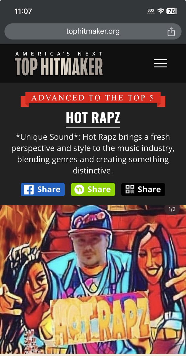 Hot_Rapz's tweet photo. 🔥 Hot Rapz is now officially in the top 5 of, “ #AmericasNextTopHitmaker “ #contest , #beating 10s of thousands of some of the other very talented #musical #artists in the #world  &amp; #America now show your #support fans for Hot Rapz  at - https://t.co/8mw6I16awF https://t.co/z1bh0nZMIH