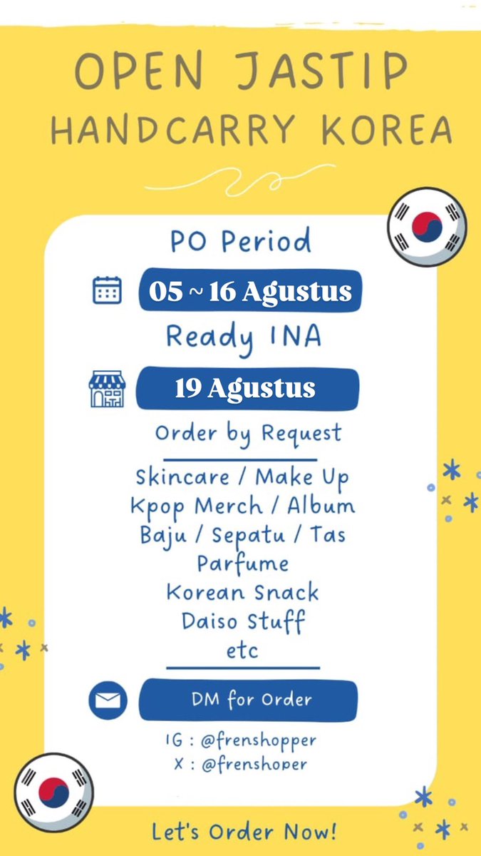 OPEN PO PERSOD JASTIP HANDCARRY INA GO KOREA 🇰🇷 tweet media