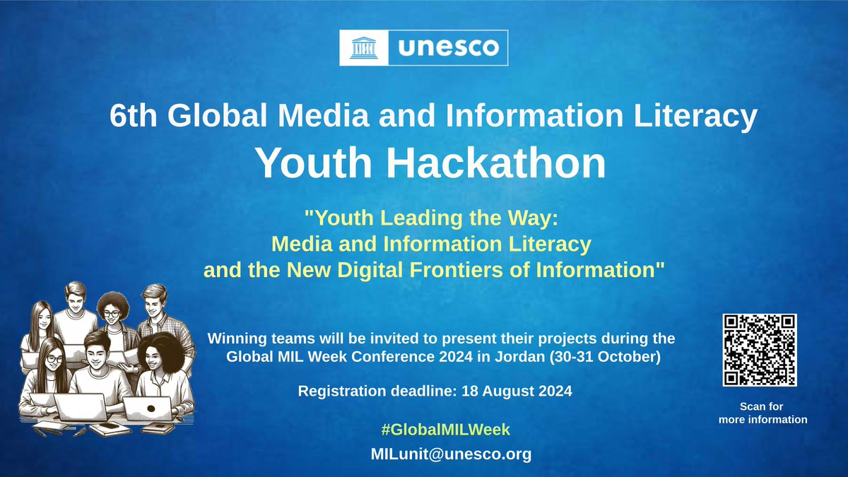 fabrice_makem's tweet image. #YouthHackathon2024
 
The Youth Hackathon is an integral component of the #GlobalMILWeek2024, offers a global stage for youth participation and engagement, aiming to harness innovation and youth-led initiatives to respond to the Week’s theme.