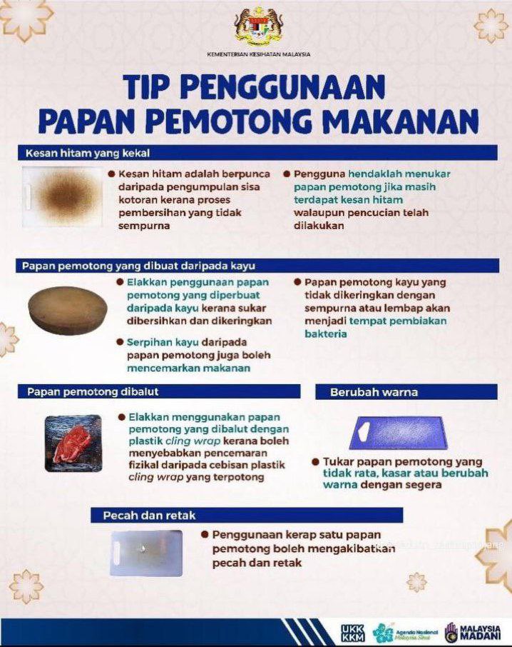 bckupacc99's tweet photo. Kesimpulannya kena beli stainless steel chopping board. 

apa pendapat korang? 

photo: KKM https://t.co/ql7xqdfibc