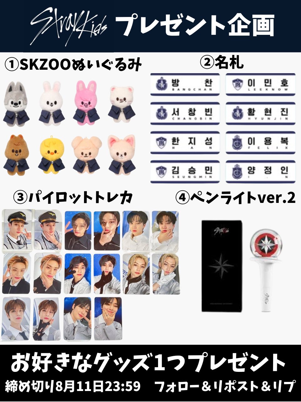 stray kids ペンミ PILOT 購入特典 トレカ 16種コンプ