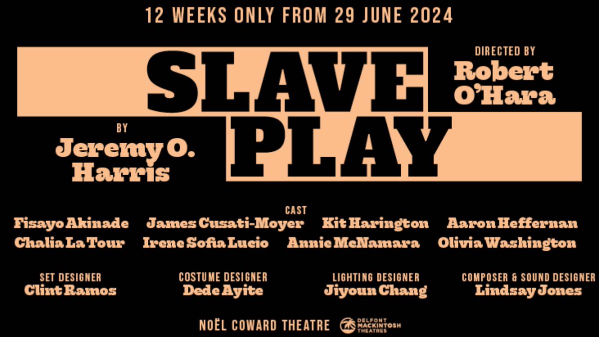 Tickets From £15 | Save Up To 48%

Is London ready for Slave Play ?

The iconic, controversial, ground-breaking and most Tony Nominated play of all time comes to London.

Valid 2 Aug - 31 Aug | Book by 23:59 on 4 Aug

Book now - bit.ly/3XPQVhY