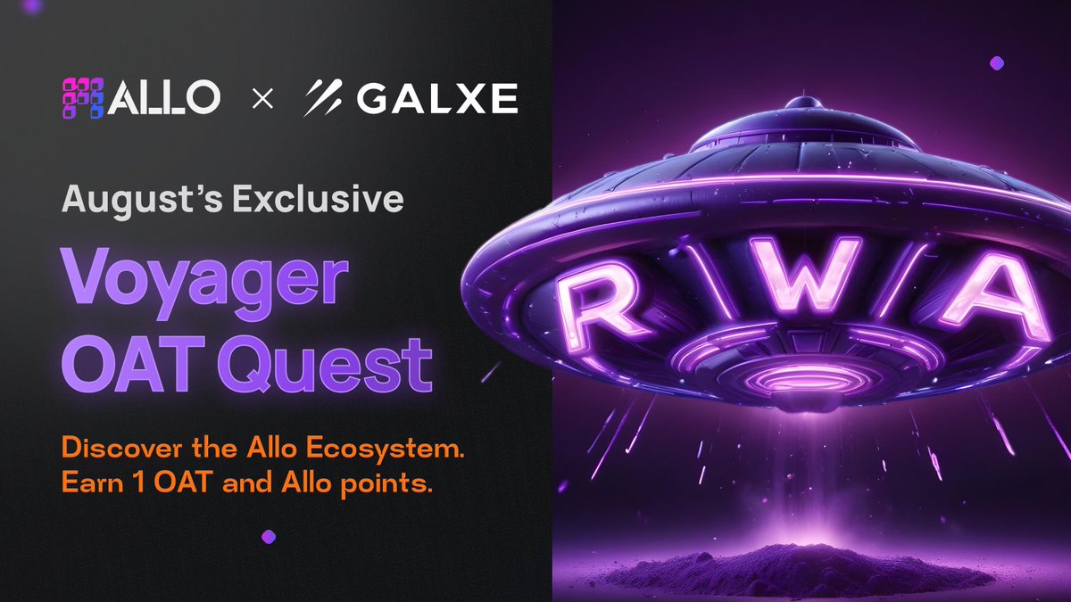 August's Exclusive Voyager OAT Quest is now live on <a href="/Galxe/">Galxe</a> 🚀

Participate now - app.galxe.com/quest/ALLO/GCG…