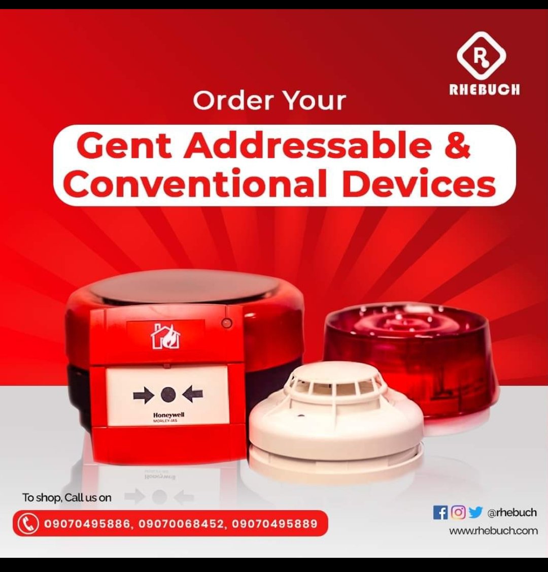 rhebuch's tweet image. Order for your Fire Alarm & Detection Devices and Fire Fighting Equipment @ avoidable prices. 
#safetyiskey
#fireprotectionsystem
@rhebuch @oyin4tosin @mfonjoe4
