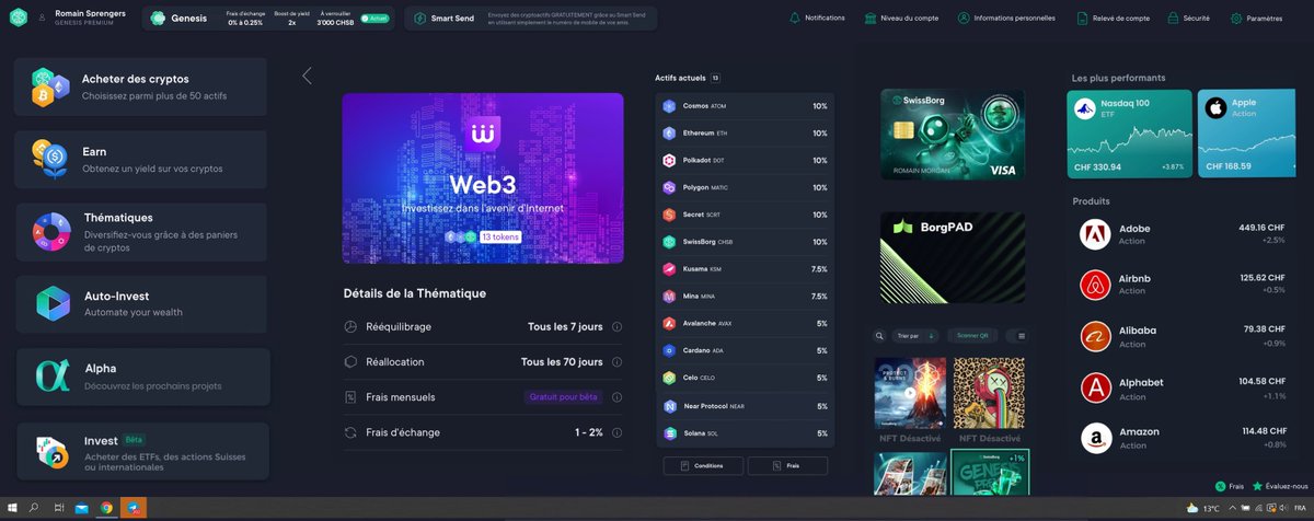 RomainSprengers's tweet photo. 🌐 Imaginez une nouvelle ère pour #SwissBorg avec le lancement d’une plateforme web pour stimuler une adoption de masse.

🌍 1. Accessibilité "Universelle"
Utilisation sur tous les appareils [ordinateurs, tablettes, etc..]
Accessible via navigateur, sans téléchargement/mises à jour.

💻 2. Expérience Utilisateur Améliorée
Interfaces avancées avec des graphiques interactifs et des outils d’analyse technique.
Personnalisation du tableau de bord pour une gestion efficace des investissements.
[ BorgPAD / EARN | $BORG ] Intégration des contenues vidéos [PowWow] Academy etc… 

📈 3. Version LITE similaire à la SB App et une version PRO pour les utilisateurs expérimentés / Pegasus
-Trading / levier 😏
-Intégration API pour automatiser les stratégies de trading et support pour le copy trading 😯

📊 4. Croissance et Acquisition
Attirer un public plus large, incluant les traders professionnels.
Améliorer la visibilité grâce au SEO et au marketing numérique pour générer du trafic organique. Établir des partenariats avec des utilisateurs de renom pour renforcer la crédibilité et attirer de nouveaux investisseurs.

🔒 5. Sécurité et Confiance
Présence transparente et crédible avec des informations détaillées sur les services et la sécurité. Connexion via la SB App.

🏆 6. Standard du Marché 
Alignement avec les leaders comme nos amis de chez Binance (ou Zoomex 😜) pour répondre aux attentes d’une grande partie des utilisateurs.

⁉️ 7. Alors ? Je peux aller me faire foutre ou ça serait le rêve ? 🤷🏻‍♂️😎