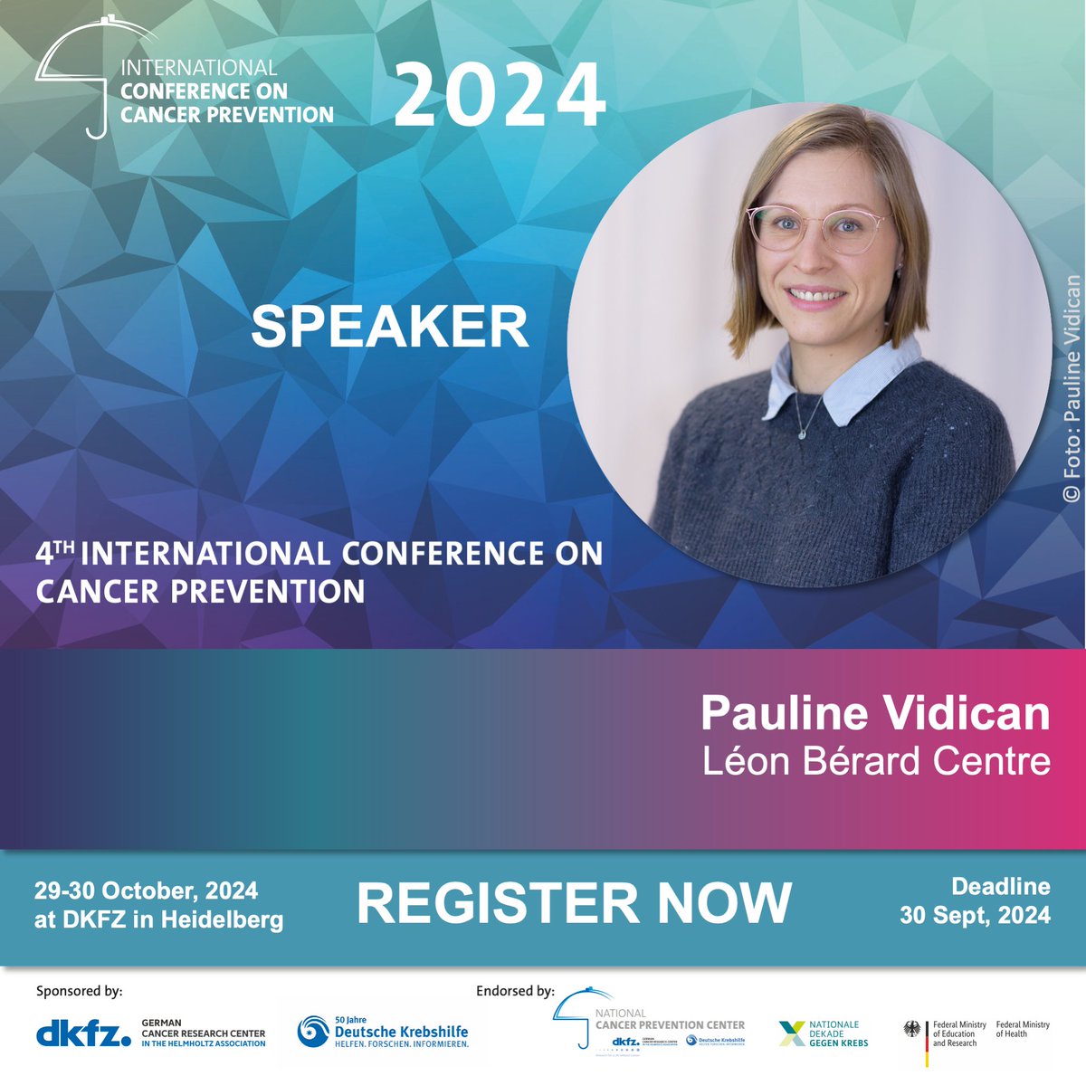 International Conference on Cancer Prevention (@intconfcanprev) on Twitter photo 👩⚕️ Excited to introduce Pauline Vidican from <a href="/CancerEnvironn/">Cancer Environnement</a> <a href="/CLCCLeonBerard/">Centre Leon Berard</a> at #ICCP2024! 🌟 She’ll present her study on "#Prevention of modifiable #CancerRisk|s in informal family #caregivers of cancer patients." 🚭🥦🚶♂️
Register here: indico.dkfz.de/e/ccp2024 👩⚕️ Excited to introduce Pauline Vidican from <a href="/CancerEnvironn/">Cancer Environnement</a> <a href="/CLCCLeonBerard/">Centre Leon Berard</a> at #ICCP2024! 🌟 She’ll present her study on "#Prevention of modifiable #CancerRisk|s in informal family #caregivers of cancer patients." 🚭🥦🚶♂️
Register here: indico.dkfz.de/e/ccp2024