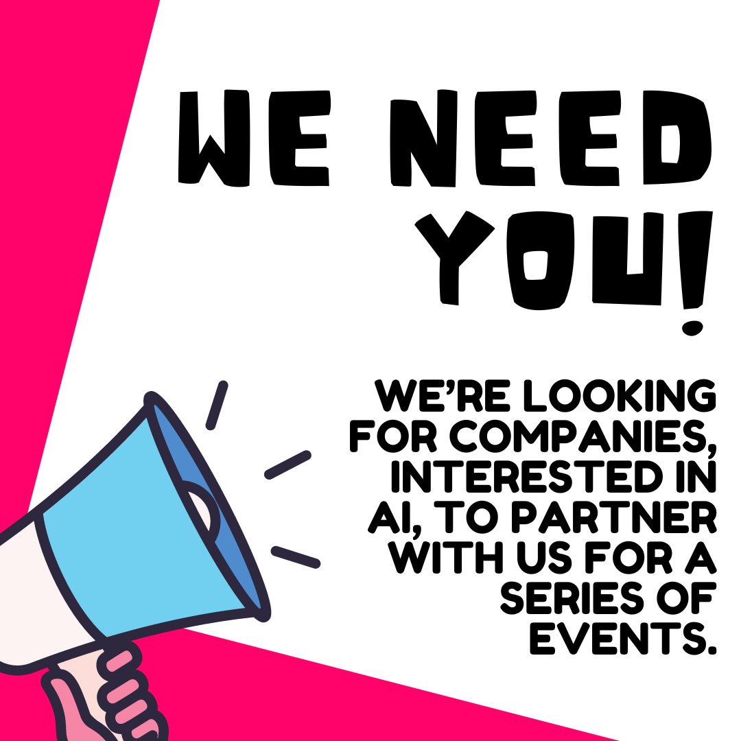 codebar (@codebar) on Twitter photo We're looking for companies, who specialise in AI, to partner with us for a series of events.
Sound like you? Drop us an email hello@codebar.io 📩 We're looking for companies, who specialise in AI, to partner with us for a series of events.
Sound like you? Drop us an email hello@codebar.io 📩