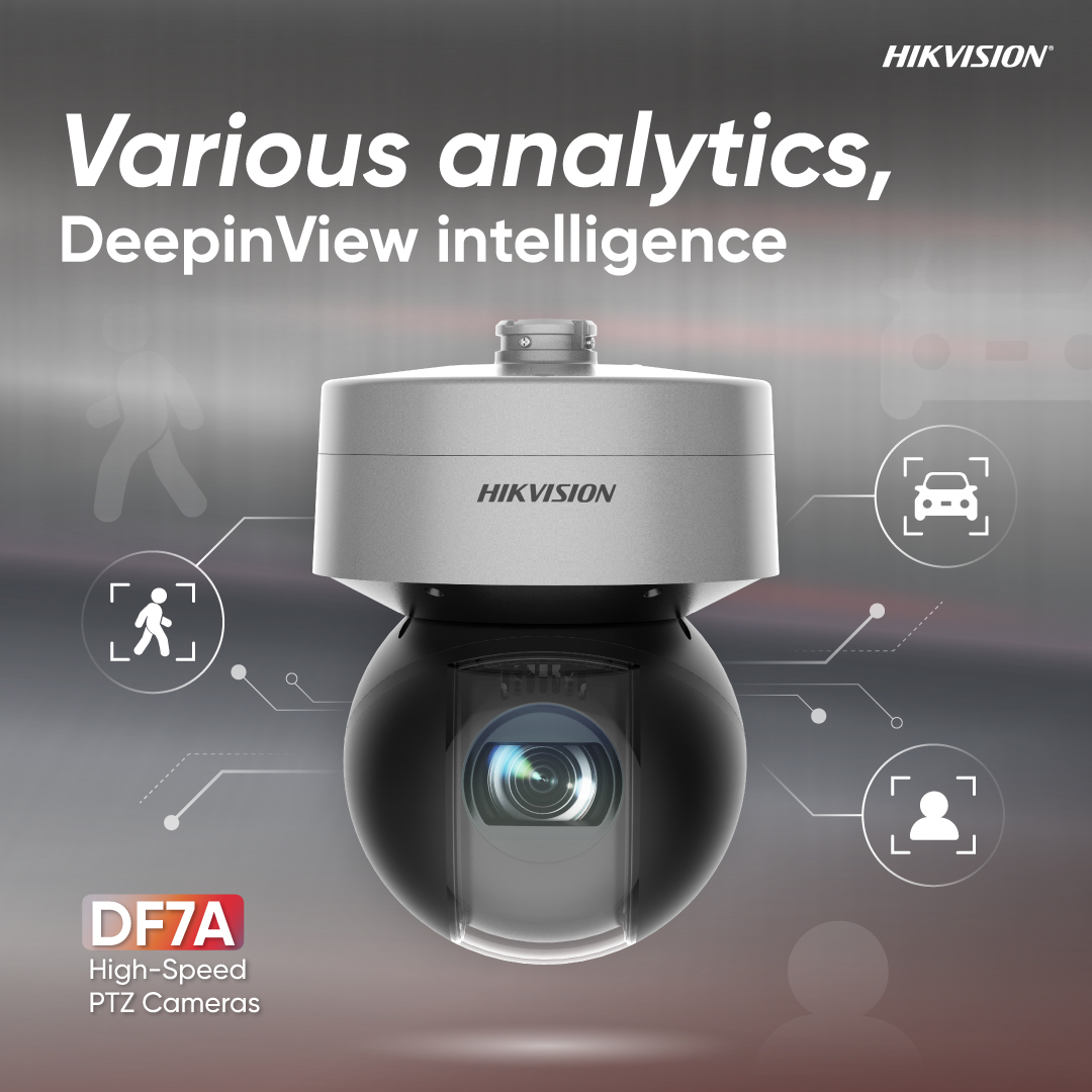 HikvisionHQ's tweet image. 📸 Introducing the Hikvision DF7A high-speed PTZ camera with DeepinView intelligence! 🤯🔍 This incredible device integrates multiple analytics in one, making it perfect for a wide range of industries and scenarios!
Learn more: hikvision.com/en/products/IP…
#PTZCamera #DeepinView #DF7A