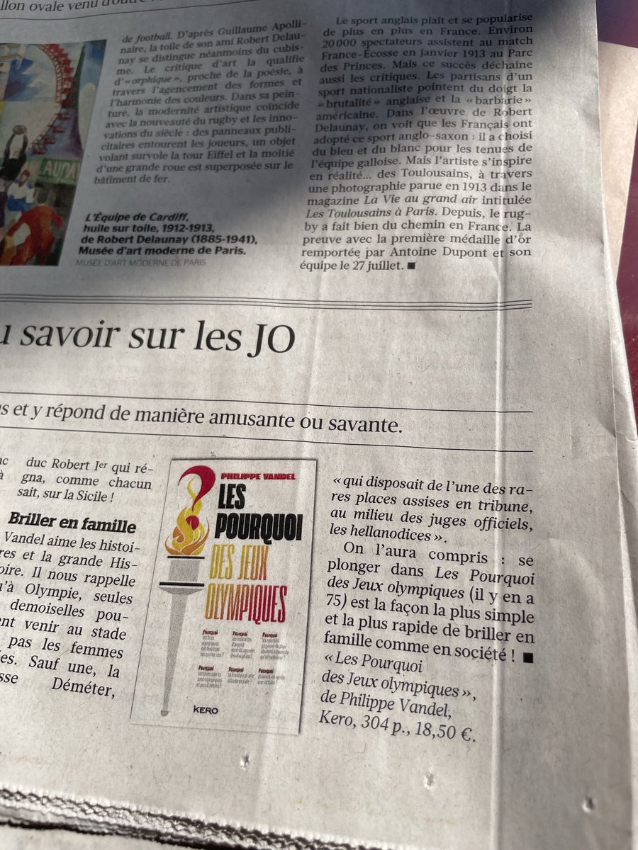 Les Pourquoi des #Jeux ⁦<a href="/jeuxolympiques/">Jeux Olympiques</a>⁩ par #PhilippeVandel , un #livre amusant ⁦⁦<a href="/EditionsKero/">Editions Kero</a>⁩ Et la réponse de Reni , supporter Allemand à Paris ⁦<a href="/leparisienwe/">Le Parisien Week-End</a>⁩ : 1894 !!!!