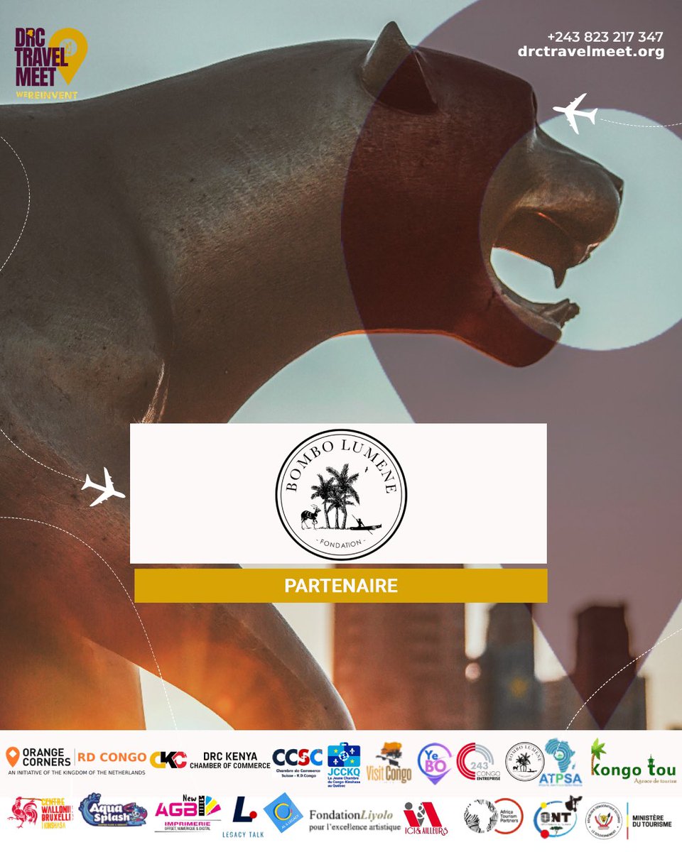 #Partenariat | Nous sommes heureux d’avoir le domaine et réserve de <a href="/BomboLumene/">Fondation Bombo Lumene</a>, la vitrine naturelle et dernier refuge de biodiversité de nature sauvage dans la ville de Kinshasa, avec nous pour le salon international du voyage et d’affaire du 29-30 août 2024 à Kinshasa.