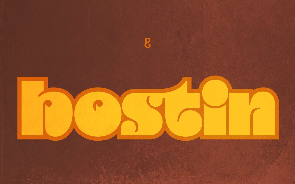 Bostin – inspired by Motter Ombra – is a fun display font that is imbued with seventies vibes. Check it out now on <a href="/MyFonts/">MyFonts</a> 

myfonts.com/collections/bo…

#fonts #branding #seventies #graphicdesign #typography #myfonts #motterombra
