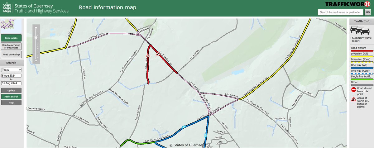 There will be roadworks in La Grande Rue St Martins from 5 August with access to Briarwood from the direction of the Co-op. The works will last for approx. 2 weeks. Please bear this in mind as you may wish to allow extra time for your journey. Thank you for your understanding.