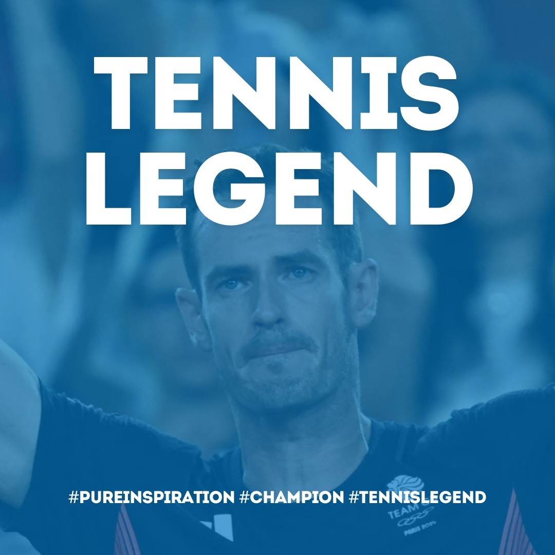 He's inspired millions and will continue to do so. Thank you Andy Murray. True sporting legend and tennis great.
#allthesuperlatives #champion #pureinspiration #tennislegend
