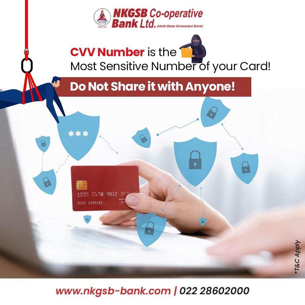 NkgsbBank's tweet photo. Stay vigilant and safeguard yourself from cyber mischief by keeping your CVV confidential at all times. Remember, genuine financial institutions will never ask for your CVV number, so be cautious of any requests for this information. 

#NKGSB #NKGSBBank #Banking #Finance #CarLoan https://t.co/em2xzfwTM4