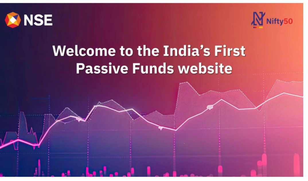 Agarwal_Mukesh_'s tweet photo. NSE Indices has launched India’s first passive funds website (www.India passive https://t.co/36yGxIYcD5). Proud moment. Dream come true. Thanks @ashishchauhan for your encouragement and team for making it happen. 

#nseindia #niftty #ETFs #indexfunds https://t.co/aI9c5CHaqU