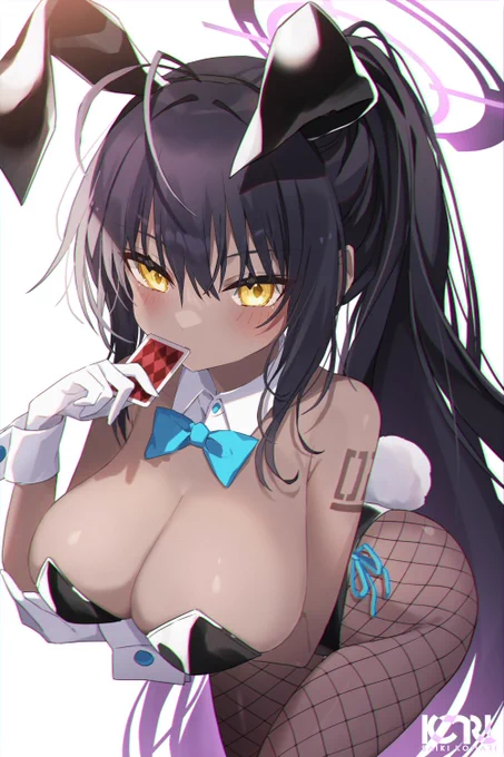 バニーの日〜〜〜〜?!なので昔描いたカリンとトキです#ブルアカ 