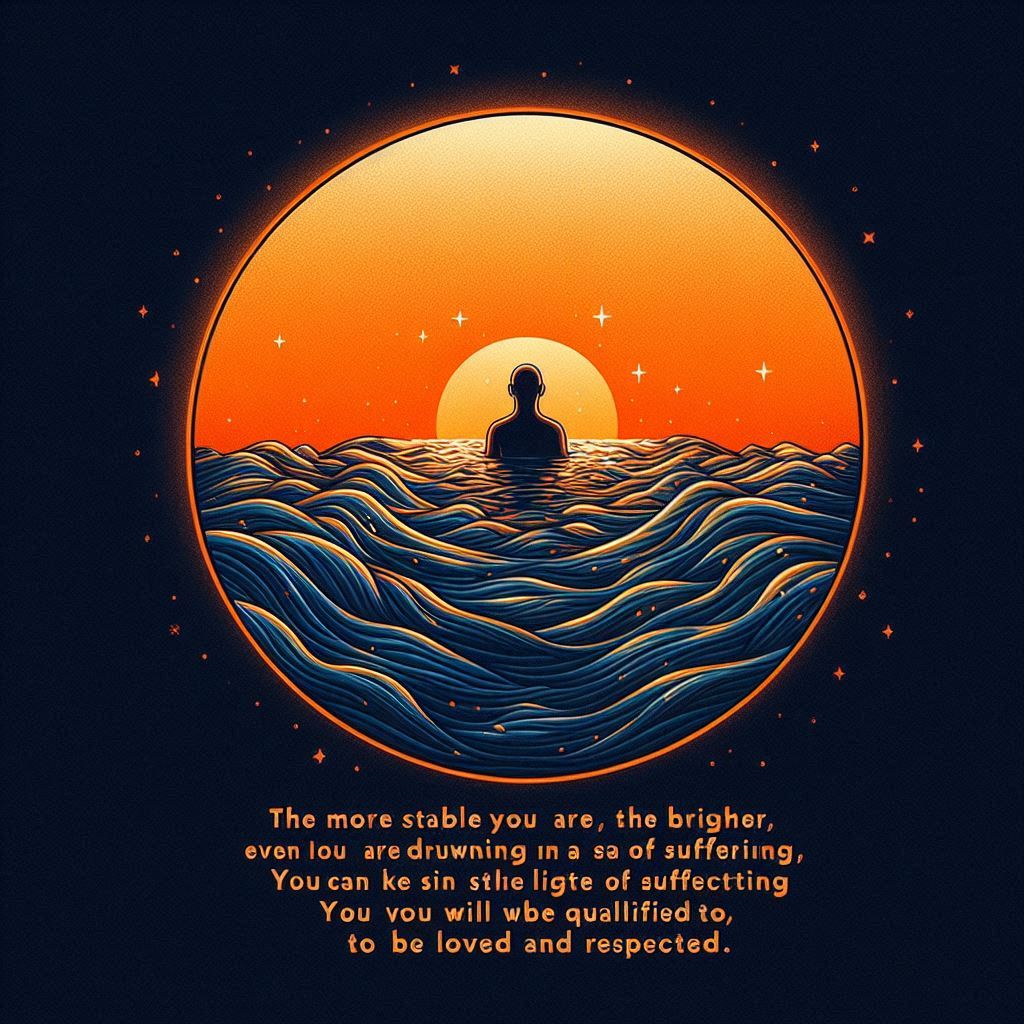 🔷Bạn càng vững vàng thì cuộc đời mới tươi sáng. Tâm thái tích cực, cho dù chìm trong bể khổ cũng có thể tìm thấy ánh sáng dẫn lối. Hãy là người ổn định trong tư duy và hành động, tôn trọng chính mình, sau đó mới đủ tư cách để được yêu và được tôn trọng.