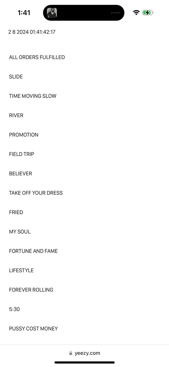 _slishvalez's tweet photo. Vultures 2 tracklist was posted on https://t.co/E5CI1ztYzd then deleted shortly after
#vultures2 https://t.co/ZzSHZbLNiw