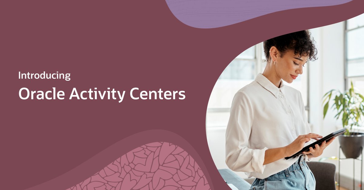 Oracle Cloud #HCM の新しいユーザー・エクスペリエンス機能である、Oracle Activity Centers を発表しました。ユーザーの生産性向上と組織の目標達成を支援します。 #SaaS
プレスリリース：social.ora.cl/6012YBbP6