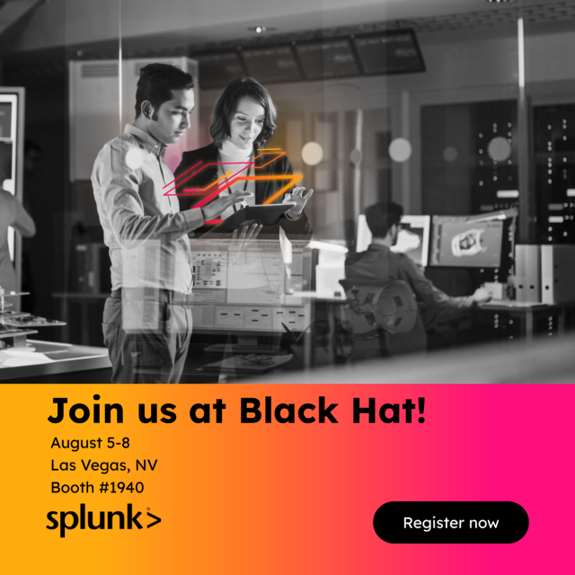 sknuutin's tweet photo. Heading to #BHUSA 2024? We'll see you there! 👋 Stop by the @splunk booth, catch a session or schedule a meeting to see how #SplunkSecurity delivers unified threat detection, investigation and response to power the SOC of the future. https://t.co/gCG4IZbASl https://t.co/6eed2sKxbK