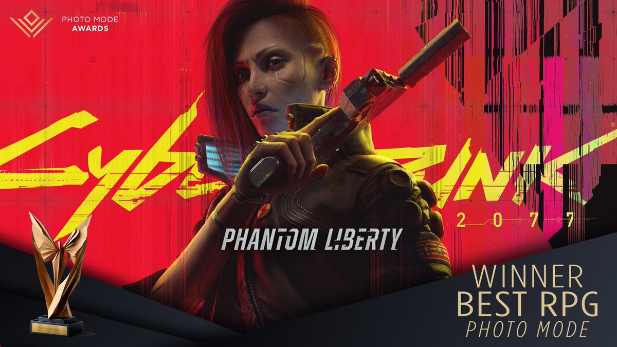 PhotoModeAwards's tweet image. Congratulations @CDPROJEKTRED! Cyberpunk 2077 is the winner for best photo mode in the RPG category for #ThePMAs People's Choice 2024!