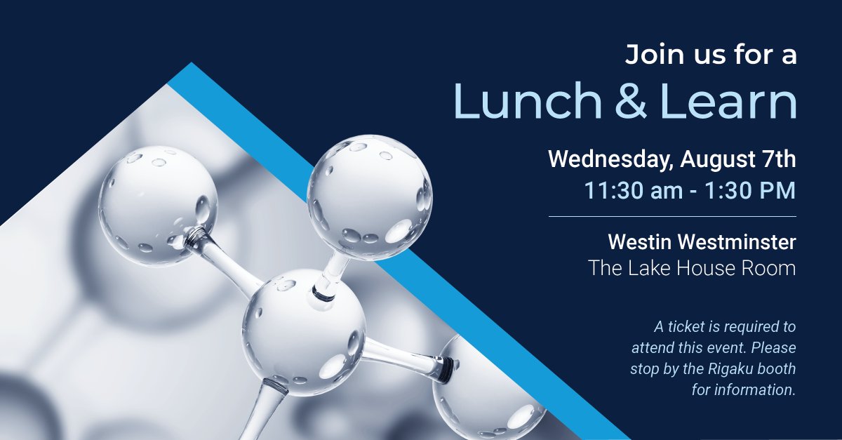 rigaku's tweet image. Join Us for Lunch at DXC 2024!

Enjoy lunch with Aya Takase, Angela Criswell, Akhilesh Tripathi, and Ekaterina Vinogradova while learning about AI in X-ray analysis on Wednesday, August 7, from noon to 1 PM in the Lake House room!

#DXC2024 #XRayAnalysis