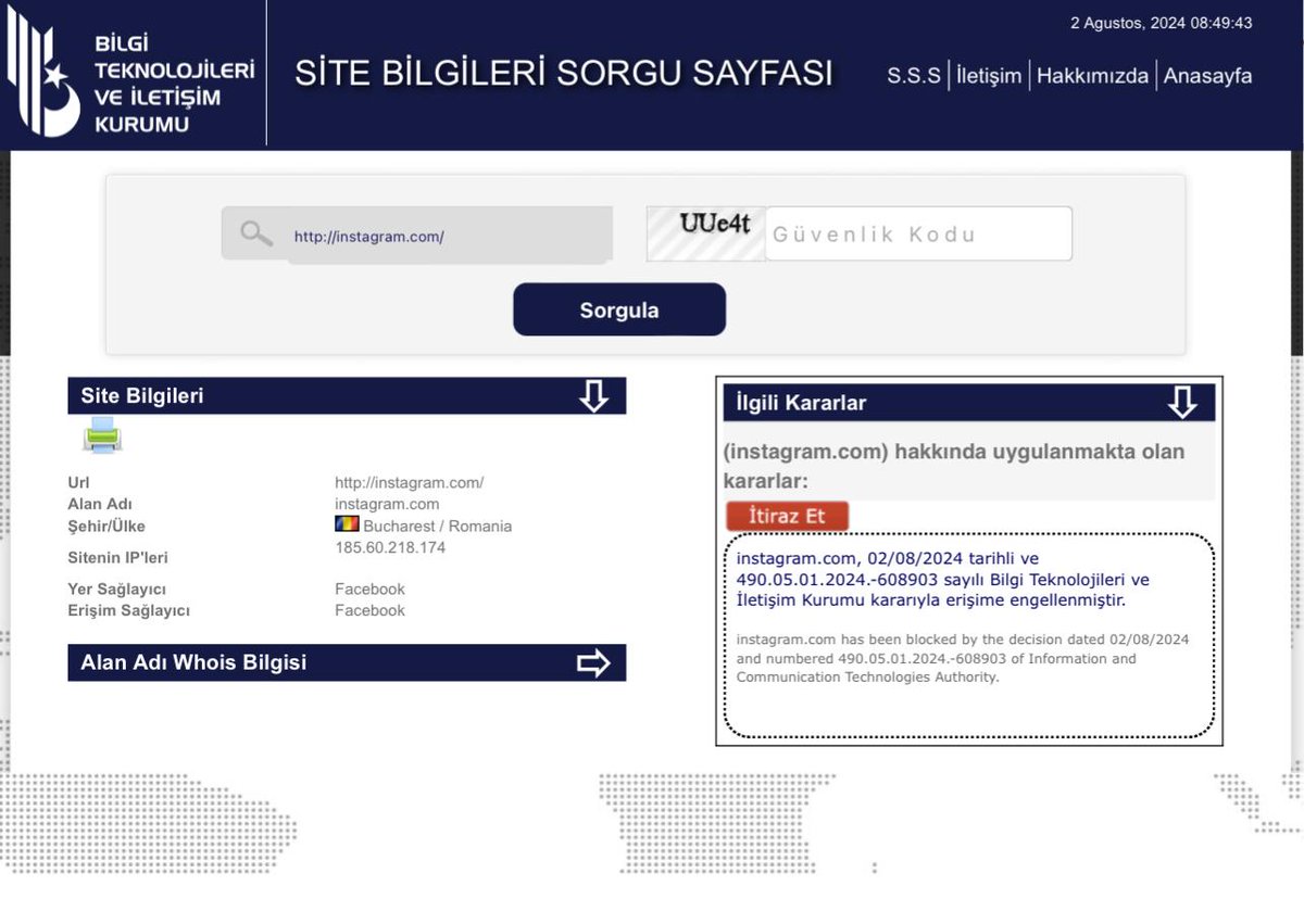 Bilgi Teknolojileri ve İletişim Kurumu (BTK) tarafından sosyal medya platformu Instagram'a erişim engeli getirildi.

Çok güzel olmuş. 
Günlerdir Filistin ile ilgili ne yazsak kaldırıyordu. 

Engel öyle değil böyle olur. Açılmasın bir daha.

Facebook'ta kapatılsın...