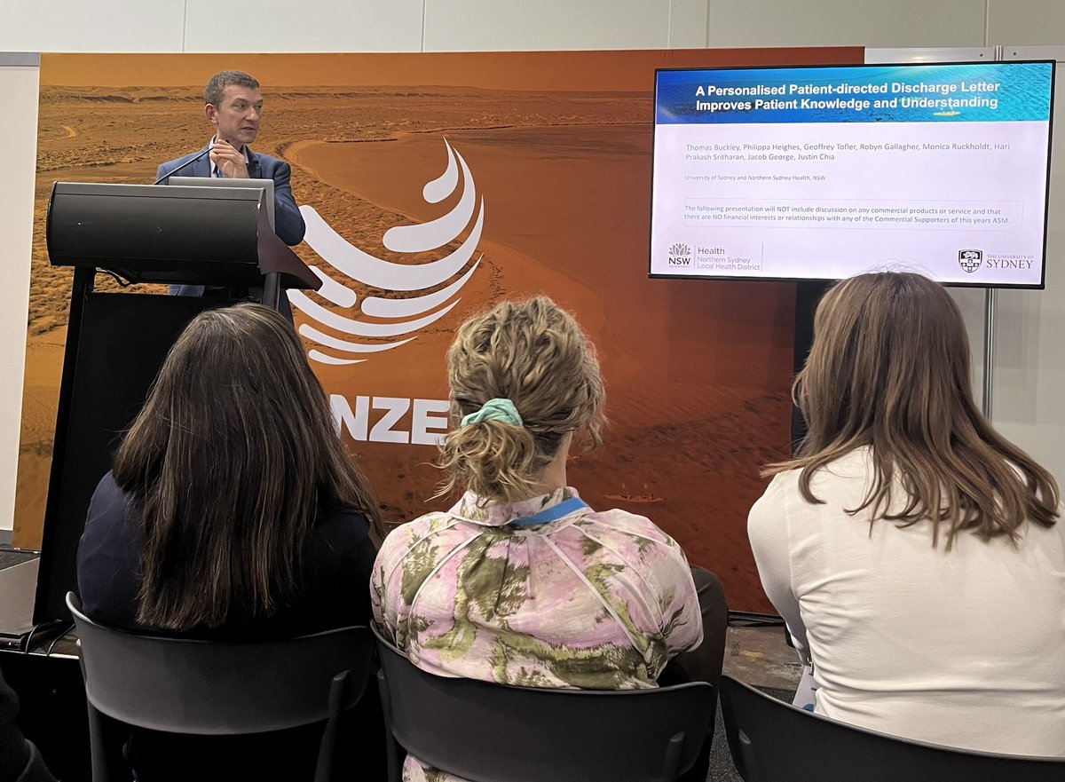 Tom Buckley (@tombuckley6) on Twitter photo Always great to present findings from a study for the first time. Our patient directed discharge letter (PaDDLE) study debut #csanz <a href="/RobynDGallagher/">Robyn Gallagher</a> Always great to present findings from a study for the first time. Our patient directed discharge letter (PaDDLE) study debut #csanz <a href="/RobynDGallagher/">Robyn Gallagher</a>