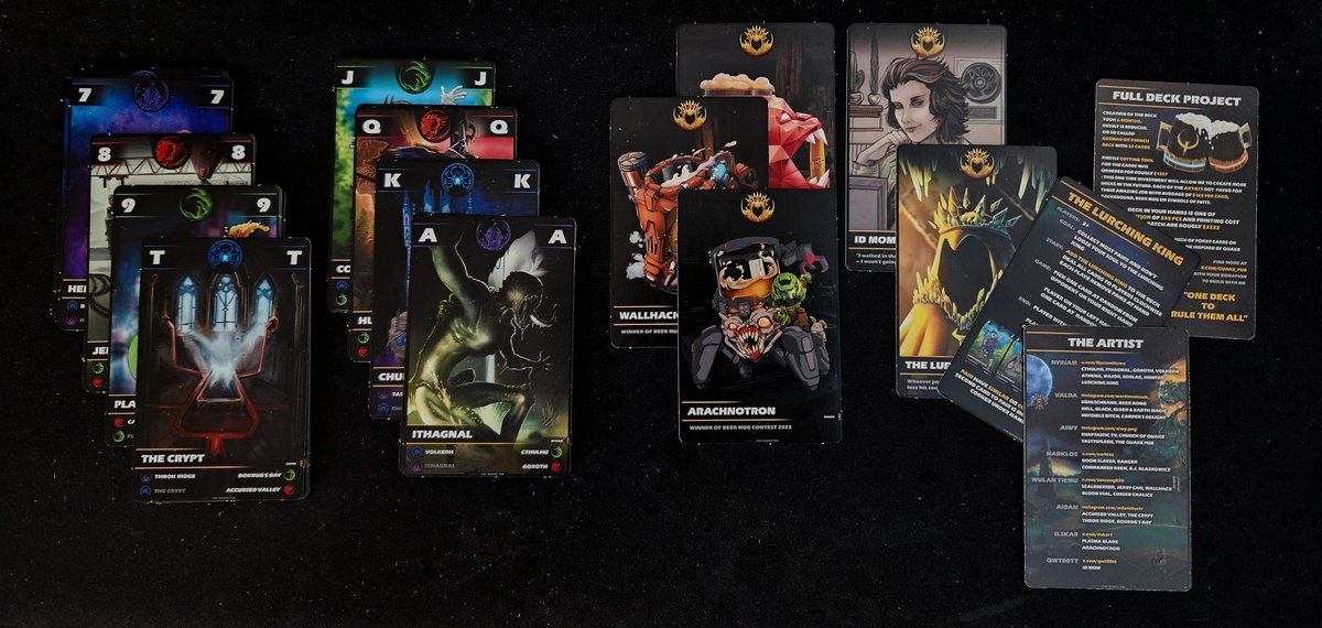 Physical version of THE <a href="/QuakeCon/">QuakeCon</a> DECK just arrived and let me tell you:

🍻 FUCKING HELL! 🥲

Can't wait for you to get your hands on dem cards!