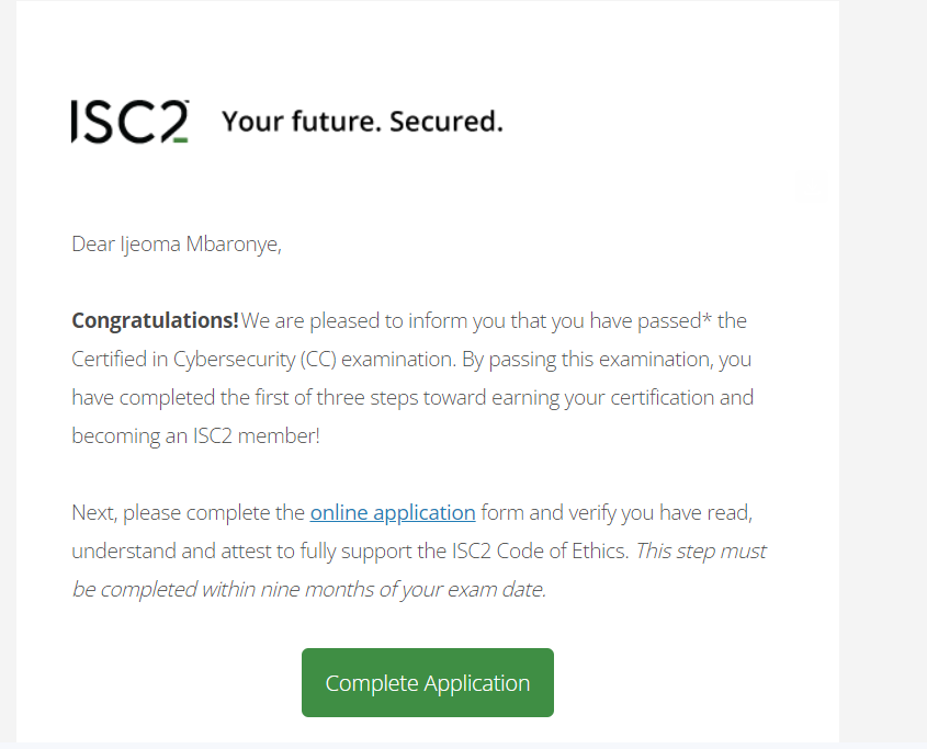 IjayDxplora's tweet photo. It's a proud girl moment for me! Over the last few months, I've been preparing for my @ISC2 exams. I’m thrilled to share that I wrote my exams last Friday and passed! 🎉 #Cybersecurity #ISC2Certified #TechJourney #CyberSecurityAwareness #InternshipOpportunity #careerswitch https://t.co/SWHsDtjEp1