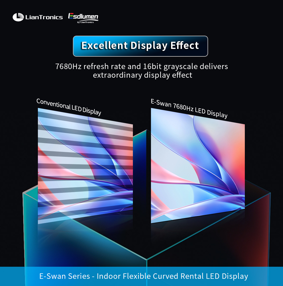 EsdlumenLED's tweet image. 🔥Introducing the Revolutionary E-Swan Series LED Display!
Part 3/3：Reproduce Images with Unparalleled Effects
🌈IMD Package, Moire-free Visuals
🎨Excellent Display Effect
🔬Ready for XR Application
#LianTronics #Esdlumen #rentalleddisplay #audiovisual #curvedrental