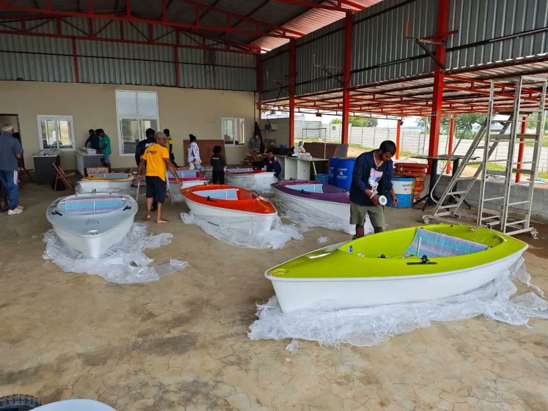 YAIUpdates's tweet photo. For the very first time, Sailing history in the making for paraplegic sailors. The para boats arrived at Royal Mysore Sailing Club. Soon the first national inclusive championship will be scheduled https://t.co/6P1KA8yuWK