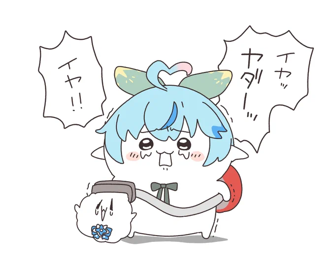 #らみらいぶ #LamyArt ちいかわゴーストスイーパーラミィちゃん☃️