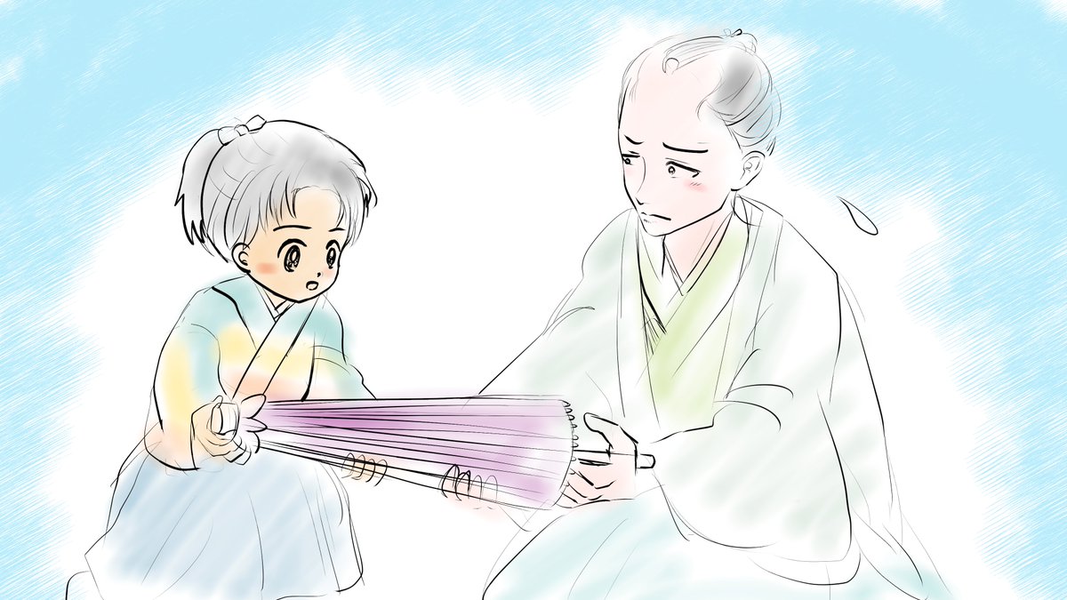 昨日描いた絵です( ゜Д゜)                 
 恋の魔法とおまじない723-7ペン
福娘童話集様昔話「彦一の生き傘」ラフ

 #恋の魔法とおまじない #昔話 