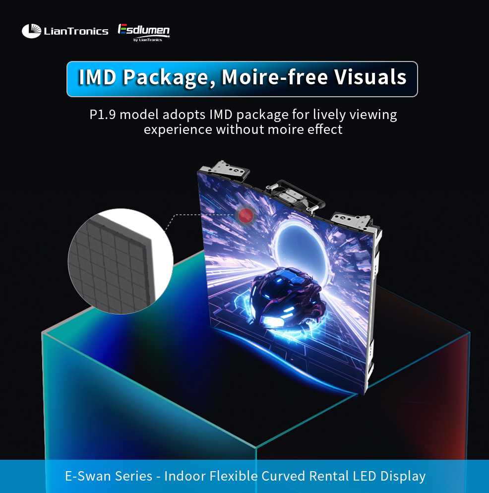 szliantronics's tweet image. 🔥Introducing the Revolutionary E-Swan Series LED Display!
Part 3/3：Reproduce Images with Unparalleled Effects
🌈IMD Package, Moire-free Visuals
🎨Excellent Display Effect
🔬Ready for XR Application
#LianTronics #Esdlumen #rentalleddisplay #audiovisual #curvedrental