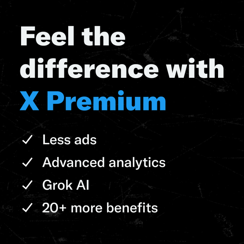 premium's tweet photo. On X Daily? 

Time to Upgrade.