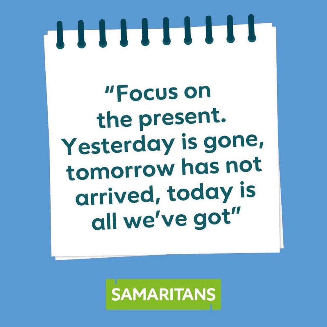 It’s a new day. Make it the best day you can. If you’re struggling we’re here on 116 123.                You are not alone