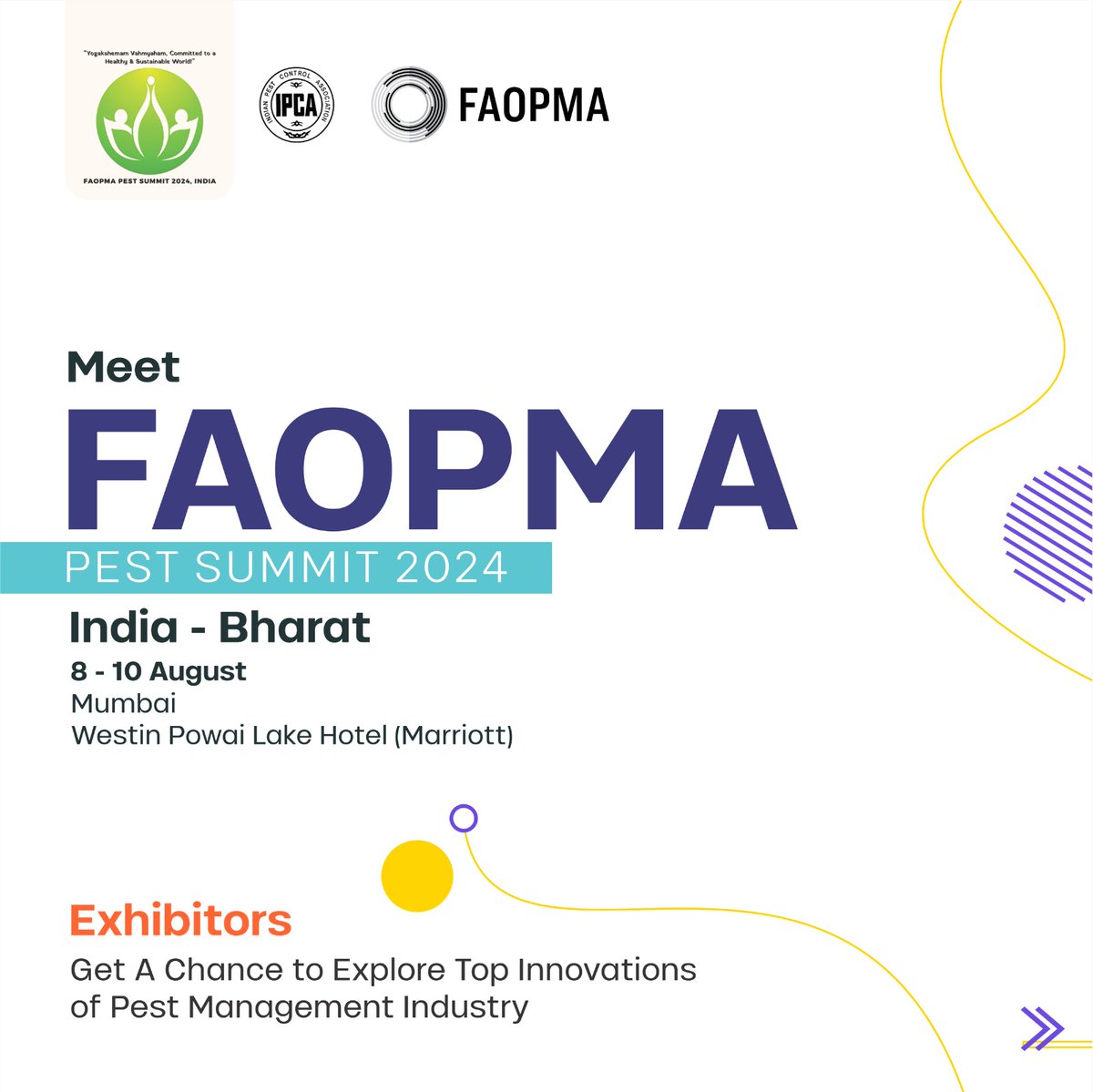 FPS2024's tweet photo. Our exhibitors are showcasing the latest innovations, technologies, and solutions that are transforming the industry. From sustainable practices to advanced tools, discover what's driving change in pest control. 

#FAOPMA #fps2024 #pestsummit #brochure #india #mumbaicity https://t.co/EZcbqTaBgV